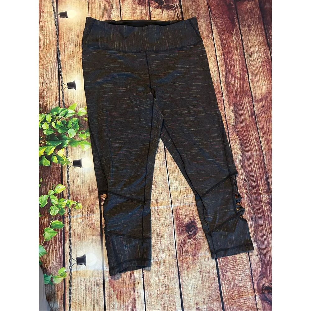 PrAna Cropped Legging Grey with Colorful Heathering Size Large